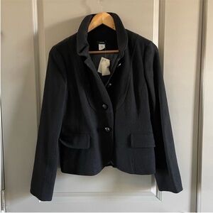 J Crew - black wool blazer. 100% wool, NWT